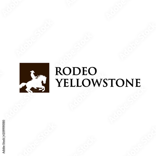 Western Rodeo Yellowstone Ranch Logo Design for Cowboy Horse Farm Agriculture Outdoor Adventure and Premium Brand Identity