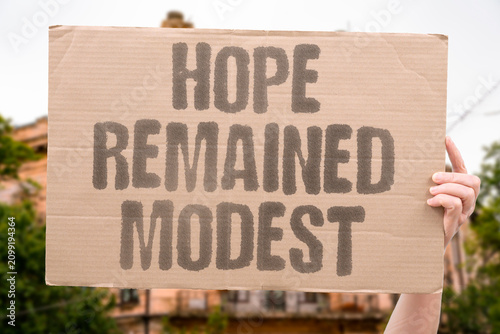 Foto "Hope Remained Modest" He didn't expect too much