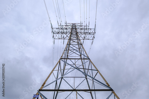 Принти на полотні Electric Tower Metal Structure Ground Perspective