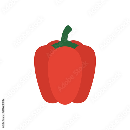 Fotografía Red bell pepper vector illustration