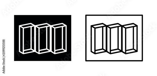 Photos Impossible Object Optical Illusion Icon Set