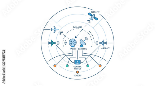Photos Air Traffic Control System Radar Satellite Aircraft Data Link