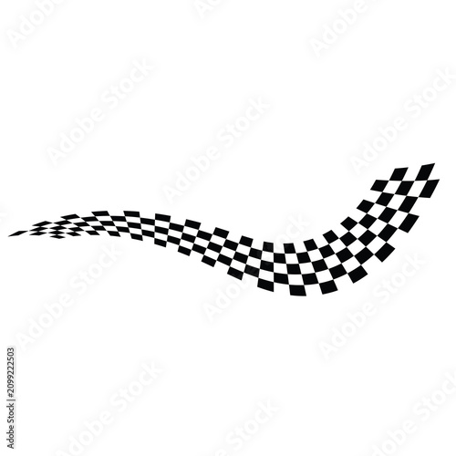 Фотография Flowing checkered racing flag wave, finish line speed pattern for motorsport bra