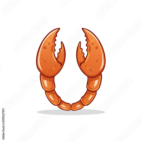 Cartoon Crab Claws Pincer Vector Illustration