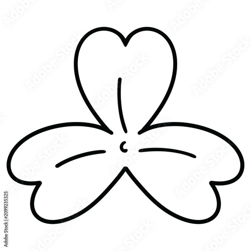 Obraz na płótnie Lucky cloverleaf line art illustration