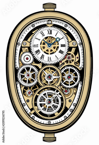 Mechanical Watch Illustration