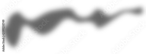 Bilde på lerret Black halftone illustration of a horse head in a dotted pattern on a white backg