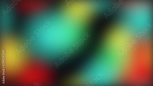 Abstract blurred background with soft light gradients of green yellow and red colors