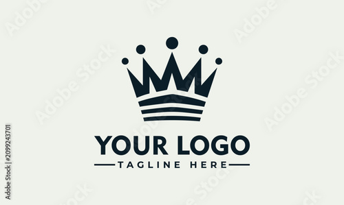 Φωτογραφία Minimalist Crown Vector Icon for Premium Business Branding and Luxury Corporate