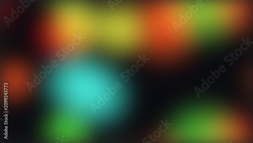 Abstract background with soft blurry lights and colorful gradient grain texture