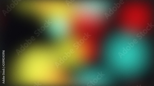 Abstract blurred background with soft gradient colors of red yellow and cyan blue