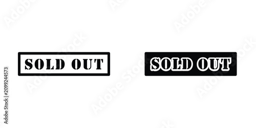 Sold Out label icon design template