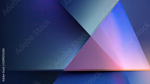 Abstract Geometric Shapes in Vibrant Colors with Soft Lighting Effects
