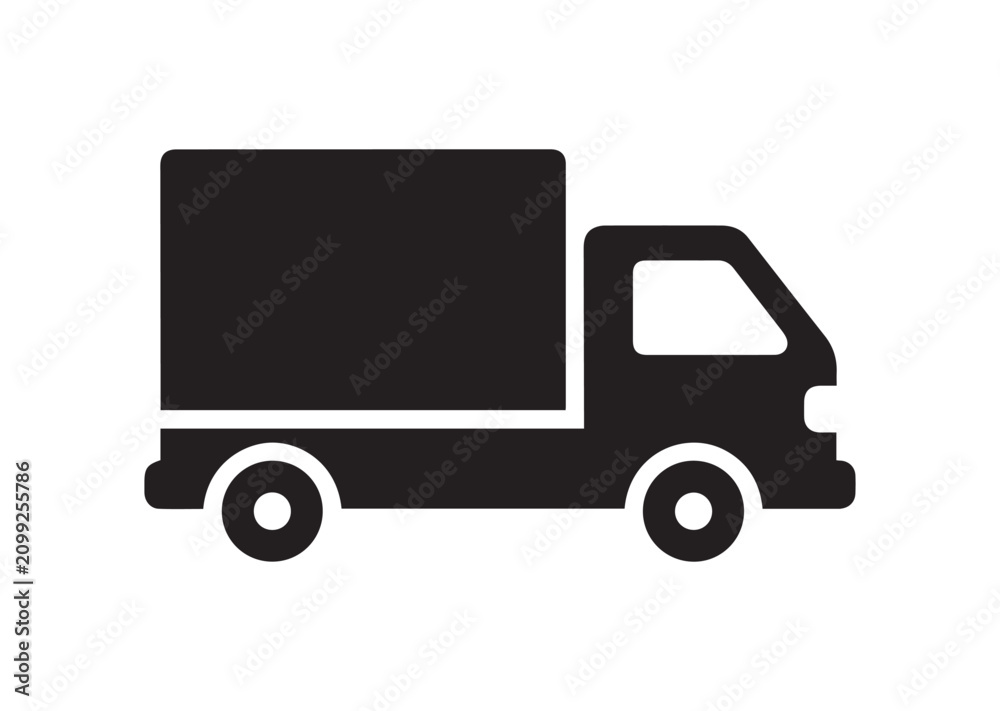 Fototapeta premium Delivery Truck Icon, Editable Vector Illustration