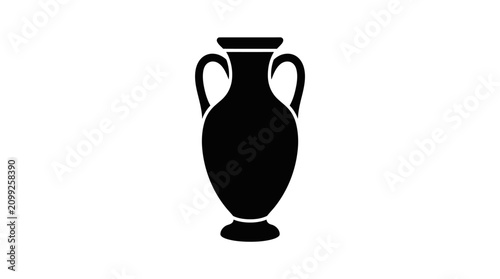 Amphora Vase Minimalist Vector Icon