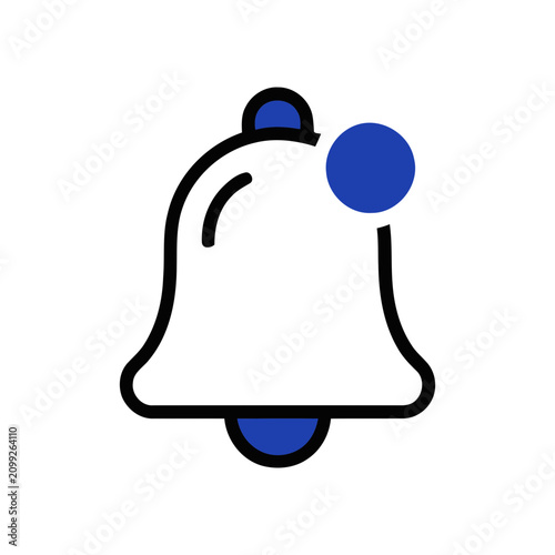 Fotografie Notification Bell Icon Symbol.