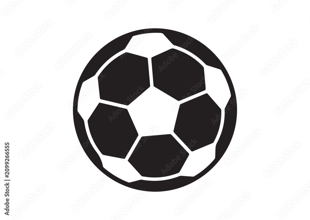Fototapeta premium Soccer Ball Icon, Editable Vector Illustration