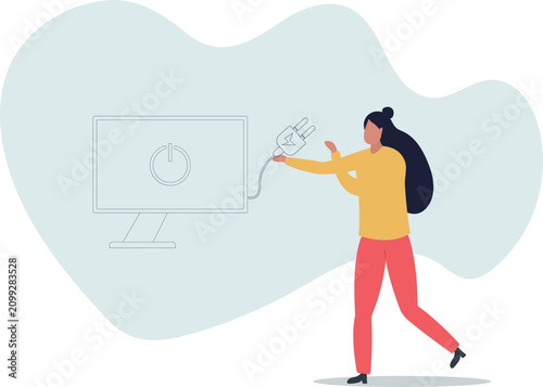 Fotografie flat vector illustration