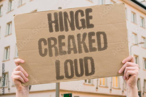 Canvastavla "Hinge Creaked Loud" Door joint complained