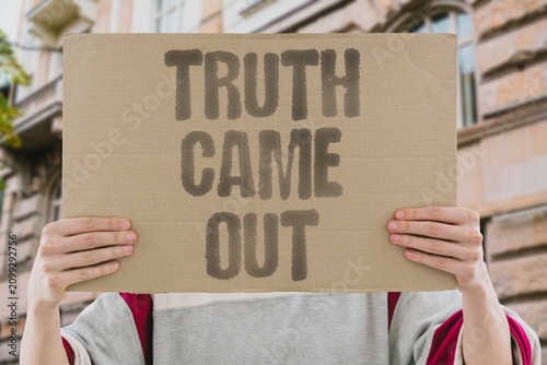 Принти на полотні "Truth Came Out" Reality was revealed