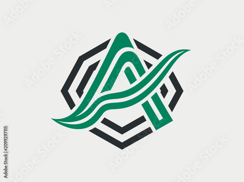 Modern Abstract Geometric Letter A Logo Design