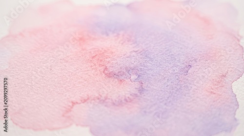 Abstract pastel watercolor texture background in pink, purple and blue