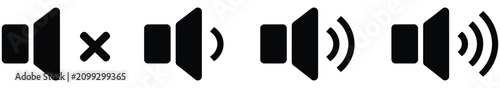 Foto Sound Volume Icon Representing Audio Speaker Loudness Mute Media Control and Vol
