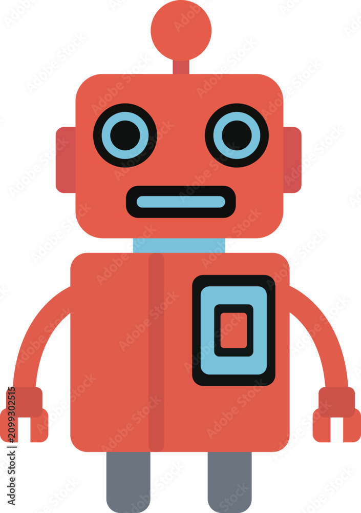 Naklejka premium funny cartoon robot