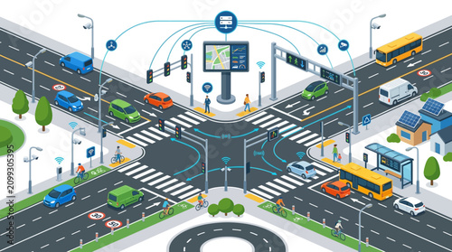 Smart Intersection: Connected Traffic Flow, Autonomous Vehicles, City Infrastructure