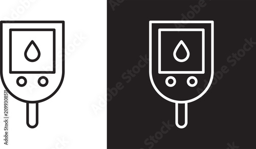 Obraz na płótnie Glucometer icon