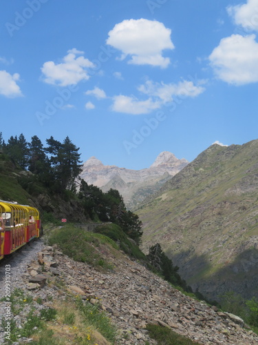 train in the mountains