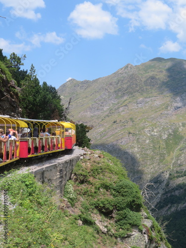 train in the mountains