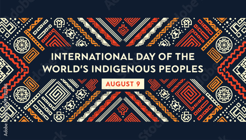 Foto Decorative banner celebrating international day of the worlds indigenous peoples