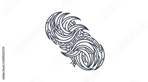 Foto Abstract Swirling Wave Pattern Design.