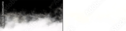 Foto Dense rolling fog layers isolated on transparent background creating cinematic misty atmosphere for creative video editing