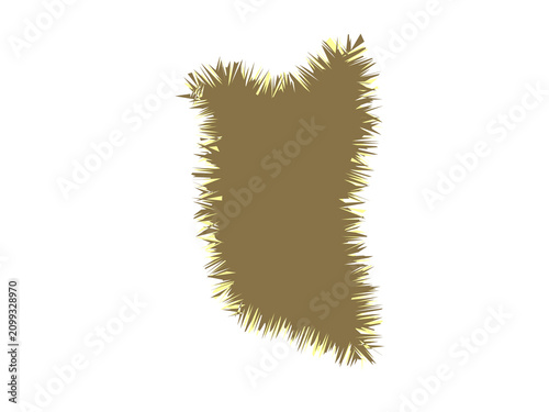Photos A rough textured brown shape with frayed edges and organic jagged contours