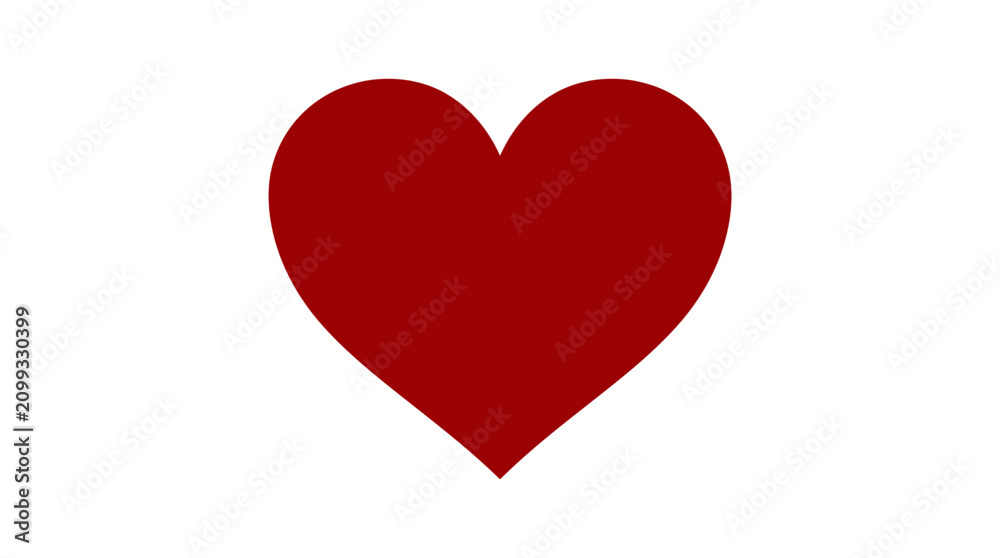 Obraz premium A large red heart symbol is prominently displayed.