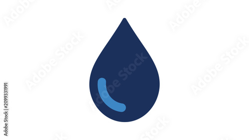 Water Drop Icon Vector Illustration for Liquid, Hydration, Water Supply and Environmental Applications