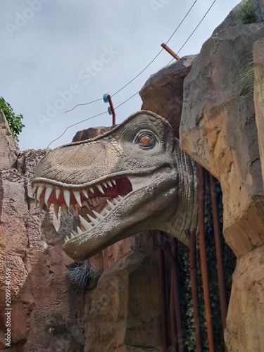 dinosaur in the zoo