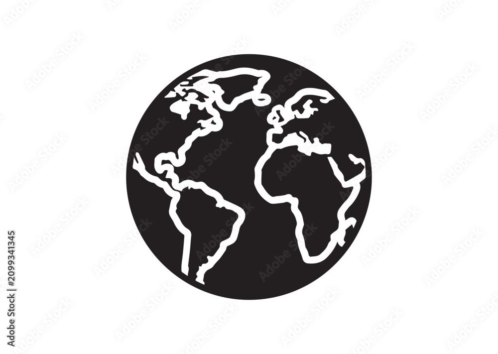 Obraz premium Globe Icon, Vector Illustration