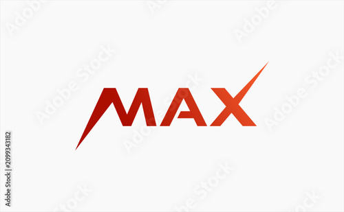 Max Typography Logo Design Vector Modern Lettermark Wordmark Business Branding Creative Minimal Corporate Identity Icon Illustration
