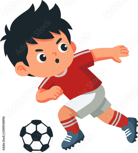 boy playing football