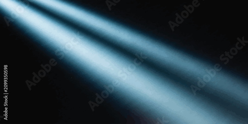 Bild auf Leinwand Dual blue stage spotlight beams piercing through darkness with spotlight darknes