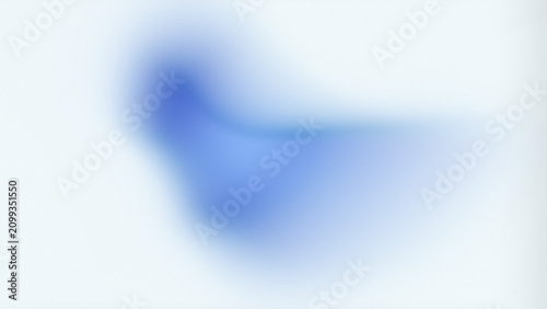 Fotografie A blurry blue shape on a white background with soft edges
