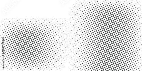 Minimalist Charcoal Grey Screentone Dot Matrix Web Header with Center Copy