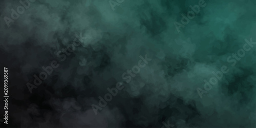 Foto Ethereal teal and black smoke swirls and dances, creating a mysterious and abstract texture that evokes a sense of intrigue and depth