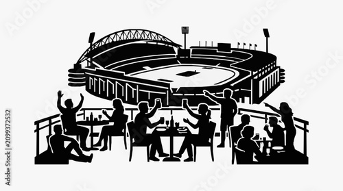 Obraz na płótnie Fans watching a baseball game at the stadium.