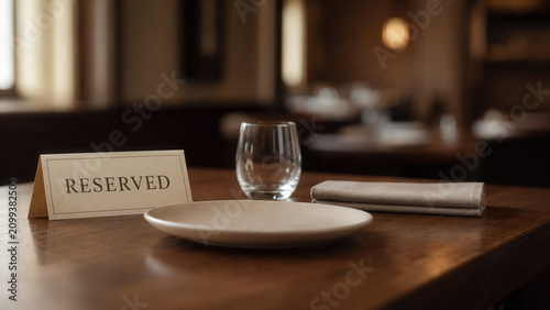 Reserved Restaurant Table Prepared For A Guest
