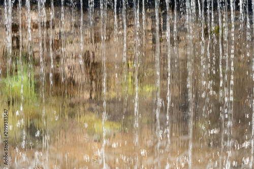 Waterfall detail in a rainforest in Brazil