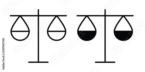 Tableau sur toile Scale icon editable design set